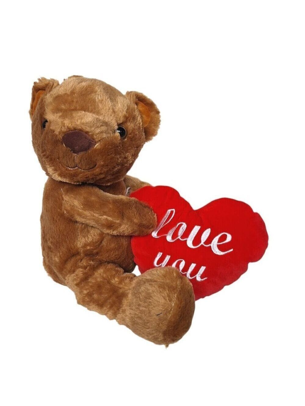 Goffa Brown Bear Love You Heart Plush 12.5 Inch